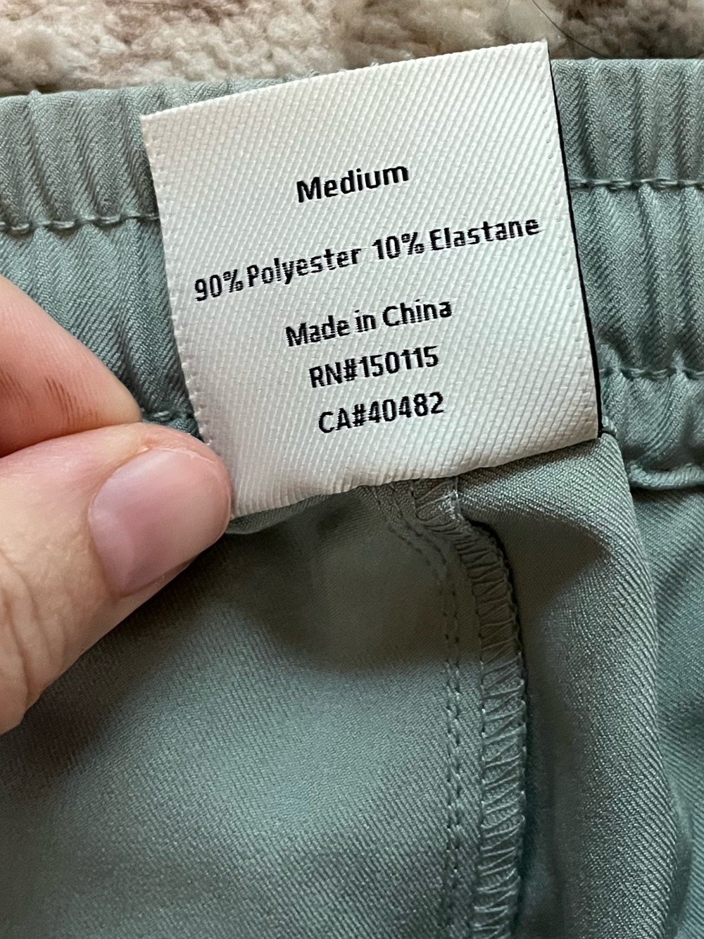 Varley Sage Green Relaxed Track Pants with Elastic Waist - Picture 8 of 9